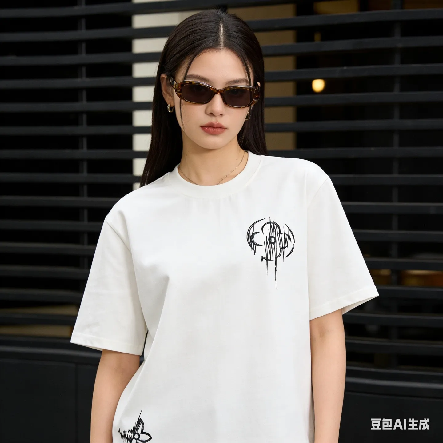 Louis Vuitton/Louis Vuitton Thorns Four-leaf Clover Embroidered Short Sleeve